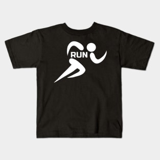 Simple Style With Run Text Kids T-Shirt